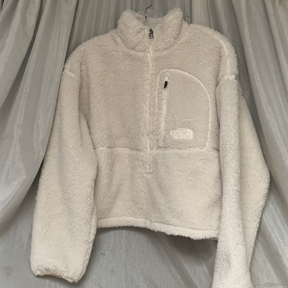 The North Face Off-White Sherpa Half-Zip Pullover